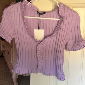 Zara purple top